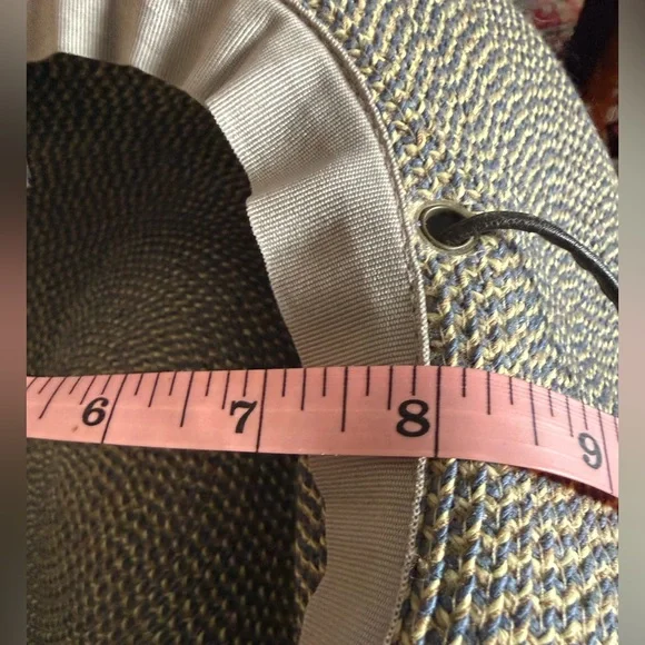 Caribbean Joe Sun Hat w/Chin Strap-Natural Color-one size-Packable-4.5 Inch Brim - Picture 9 of 10